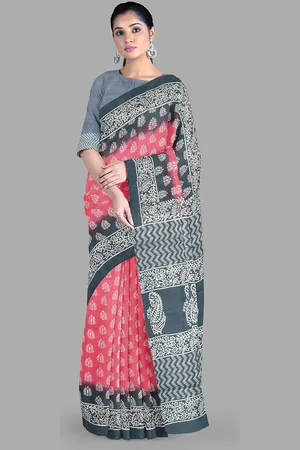 The Chennai Silks Pure Cotton Muga Saree