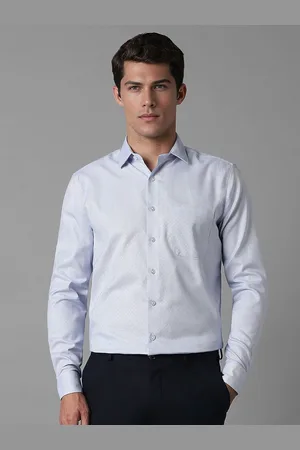 Louis Philippe Men Spread Collar Abstract Printed Cotton Slim Fit Formal Shirt