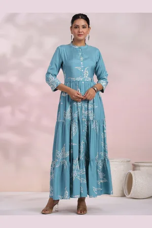 JISORA Women Printed Russian Silk Dress