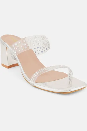 DressBerry Party Block Sandals with Bows