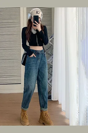 DressBerry Women Wide Leg High-Rise Light Fade Jeans