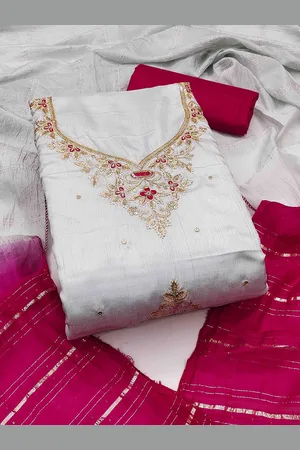 KIMISHA Embroidered Unstitched Dress Material