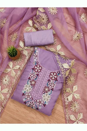 Lilots Organza Unstitched Dress Material
