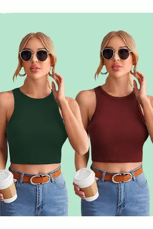 Mast & Harbour Cotton Tank Crop Top