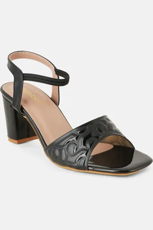 DressBerry Textured Party Block Sandals