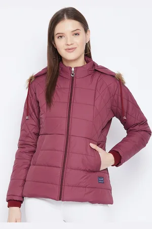 VERO AMORE Women Burgundy Hooded Insulator Parka Jacket