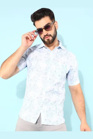 Crimsoune Club Men Classic Slim Fit Floral Opaque Printed Casual Shirt