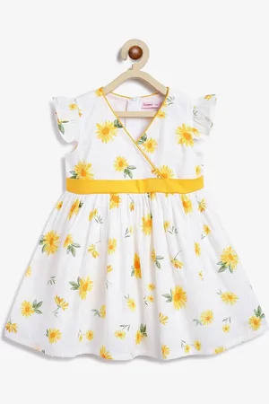 Campana Floral Print Flutter Sleeve Fit & Flare Dress