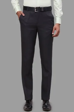 villain Men Solid Mid-Rise Stretchable Formal Trousers