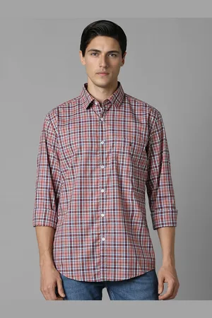 Louis Philippe Men Tartan Checks Slim Fit Casual Shirt