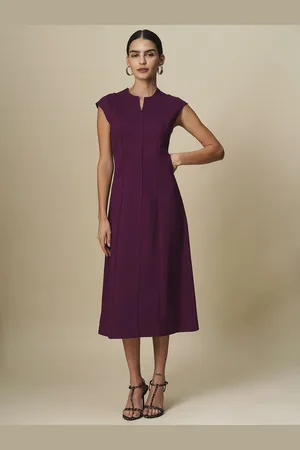 Chemistry Women A-Line Cap Sleeves Midi Dress