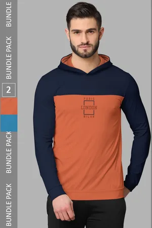 bullmer Pack Of 2 Printed Long Sleeves Round Neck T-shirt