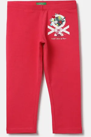 Benetton Girls Printed Regular Fit Capris