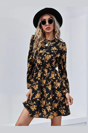 HERE&NOW Floral Print Fit & Flare Dress
