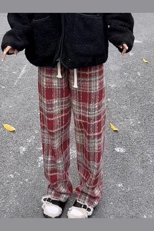 DressBerry Women Checked Chinos Trousers