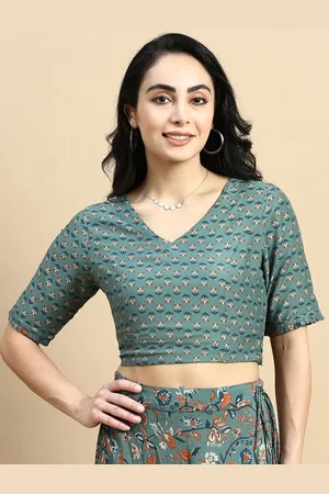 De Moza Printed Saree Blouse