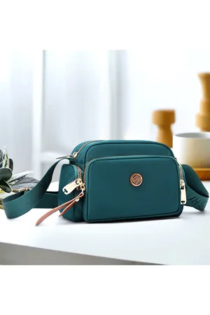 Diva Dale Green Colourblocked Shopper Satchel with Tasselled