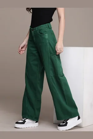 Moda Rapido Women Carrot Fit Pure Cotton Cargo Jeans
