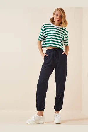 Happiness istanbul Women Regular Fit Plain Cotton Joggers