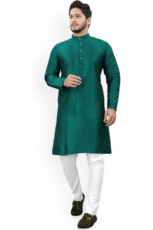 Divra Clothing Mandarin Collar Thread Work Jacquard Straight Kurta