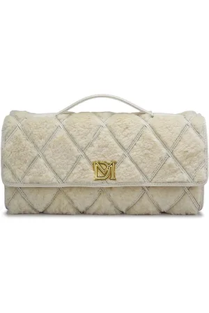Da Milano Women Checked Structured Leather Handheld Bag