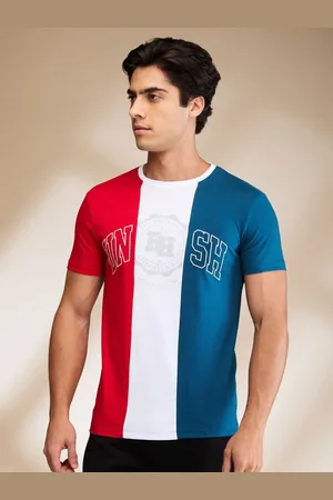 Being Human Men Colourblocked Applique T-shirt