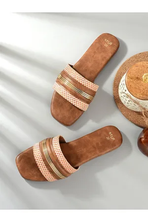 Styli Women Embellished Open Toe Flats