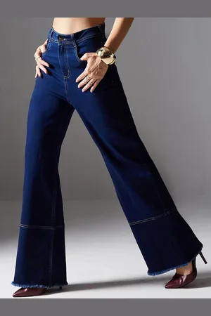 Miss Chase Women Wide Leg High-Rise Stretchable Jeans