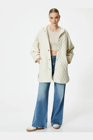 Koton Women Checked Longline Tailored Jacket