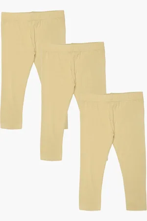 De Moza Girls Pack Of 3 Ankle Length Leggings