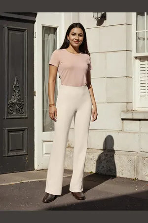 BlissClub Women Ultimate Lite Relaxed Straight Leg Straight Fit High-Rise Trousers