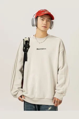 HERE&NOW Men Round Neck Pullover Sweatshirt
