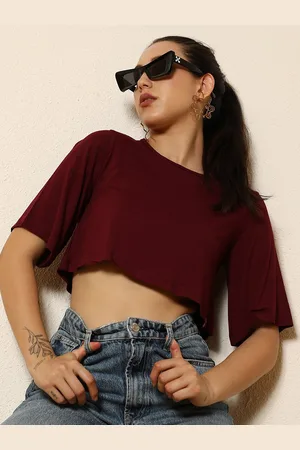 Campus Round Neck Crop Top
