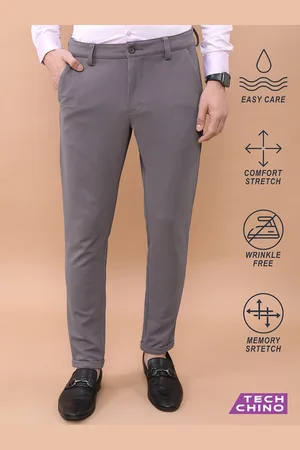 Highlander Men Grey Mid-Rise Trousers