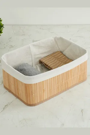 Home Centre Brown Wilton Macy Natural Collapsible Laundry Storage Basket