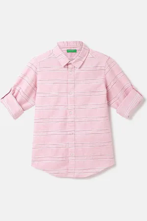 Benetton Boys Cotton Horizontal Stripes Casual Shirt