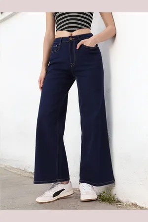 DressBerry Women Edgy Soft Wide Leg Jeans