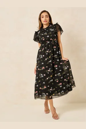 Styli Floral Printed A-Line Maxi Dress