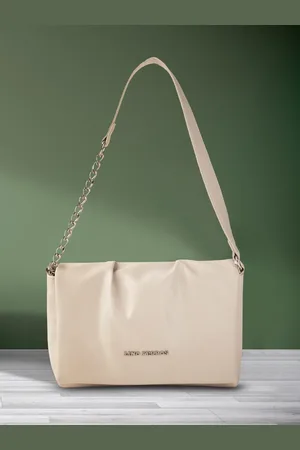 Lino Perros Women Off White Solid Structured Sling Bag