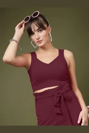 DressBerry Women Sweetheart Neck Crop Top