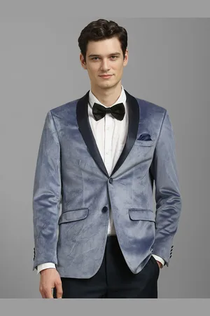 Louis Philippe Slim Fit Shawl Collar Single Breasted Formal Blazer