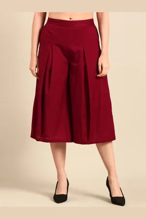 De Moza Women Pleated Culottes Trousers