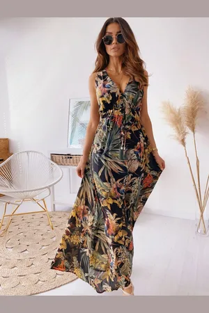 HERE&NOW Tropical Print Maxi Dress