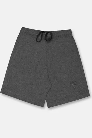 Chimprala Unisex Kids Grey Mid-Rise Regular Shorts