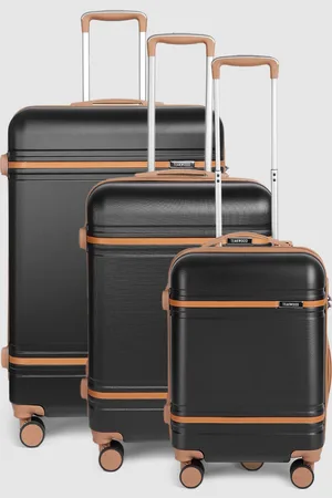 Teakwood Leathers Set of 3 USA 360 Degree Rotation Hard-Sided Trolley Bags 95.5L
