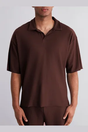 Trendyol Men Self Design Polo Collar T-Shirt