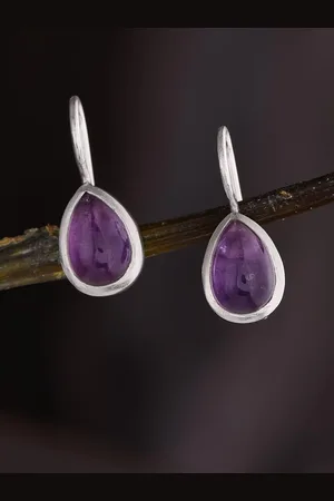 Fabindia Silver-Plated Contemporary Drop Earrings