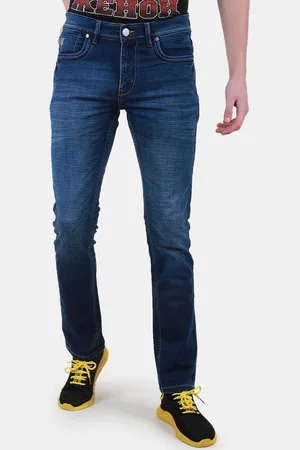 Duke Men Slim Fit Mid-Rise Light Fade Clean Look Stretchable Jeans