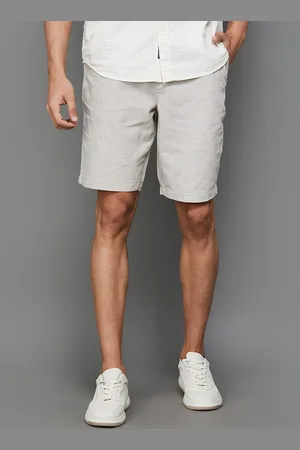 Lifestyle Men Mid Rise Cotton & Linen Shorts