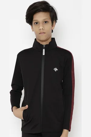 Chimprala Boys Black Colourblocked Sporty Jacket